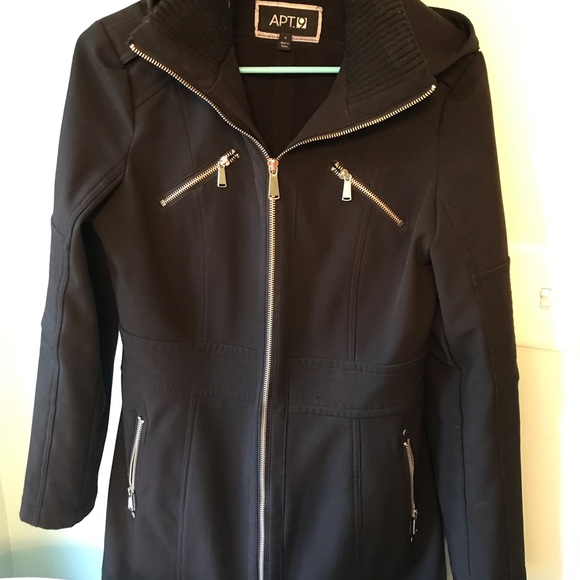 APT 9 black long multi weather fashionable coat - Picture 4 of 8